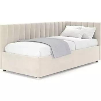 Кровать с подъемным механизмом Это мебель Negga Mellisa 140 Угловая ПРАВАЯ Velutto 17 (НФ-00010650)