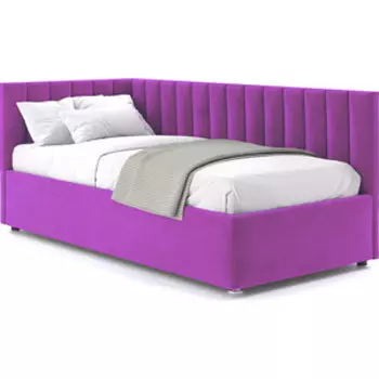 Кровать с подъемным механизмом Это мебель Negga Mellisa 160 Угловая ЛЕВАЯ Velutto 41 (НФ-00010673)