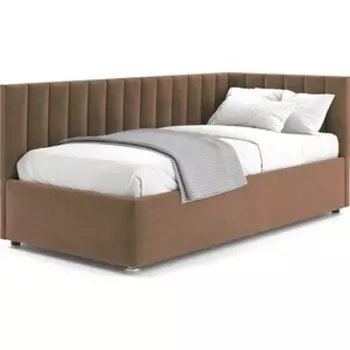 Кровать с подъемным механизмом Это мебель Negga Mellisa 180 Угловая ПРАВАЯ Velutto 3 (НФ-00010715)