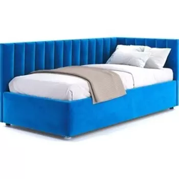 Кровать с подъемным механизмом Это мебель Negga Mellisa 180 Угловая ПРАВАЯ Velutto 45 (НФ-00010727)