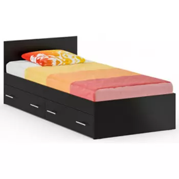 Кровать СВК Стандарт 90х200 с ящиками, венге (1022330)