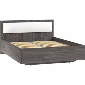 Кровать Сильва НМ 011.54 Virginia к/з бум айс ясень анкор темный (KR)