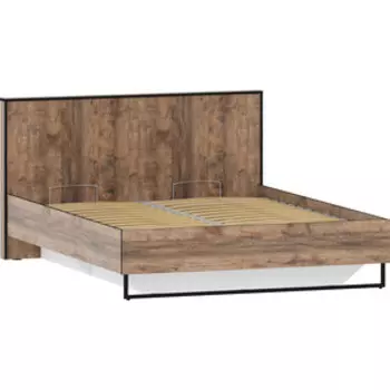 Кровать Сильва НМ 011.55 Фолк Дуб Самдал/Белый Фасадный (ML876880220)