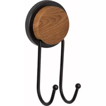 Крючок двойной Fixsen Magic Wood черный/дерево (FX-46005A)