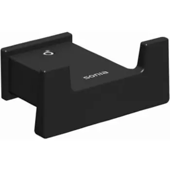 Крючок Sonia Cube двойной, черный матовый (173006)