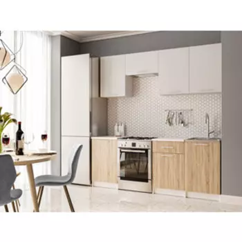 Кухня Mebel Ars Адель 2,1 м (дуб сонома/белый)