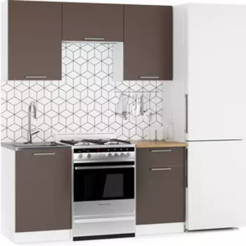 Кухня Mebel Ars Елена 1,6 м (Темный Коричневый)