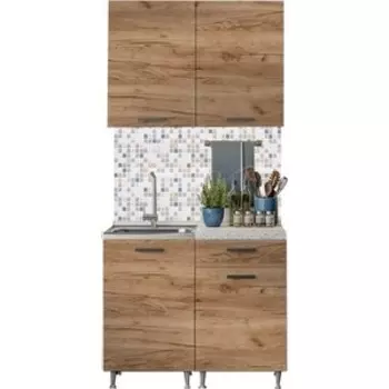 Кухня Миф Рио 1,0м дуб крафт ЛДСП