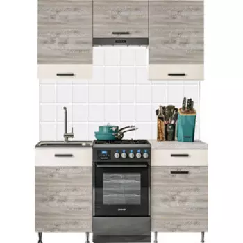 Кухня Миф Рио 1,5м дуб крафт светлый (юкон) ЛДСП