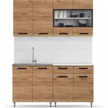 Кухня Миф Рио 1,6м дуб крафт ЛДСП