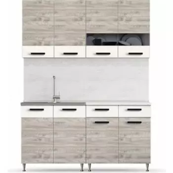 Кухня Миф Рио 1,6м дуб крафт светлый (юкон) ЛДСП