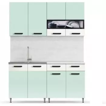 Кухня Миф Рио 1,6м мята/бежевый ЛДСП