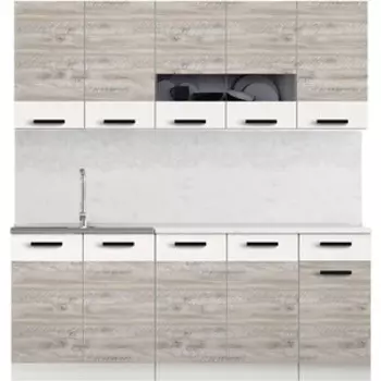 Кухня Миф Рио 2,0м дуб крафт светлый (юкон) ЛДСП