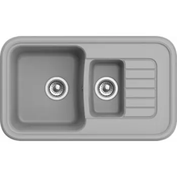Кухонная мойка Ewigstein Antik A-60KF серый металлик
