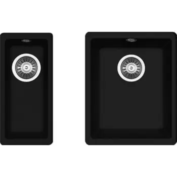 Кухонная мойка Florentina Вега 300/160 антрацит Fs (22.305.A0300.302 + 22.300.00160.302)