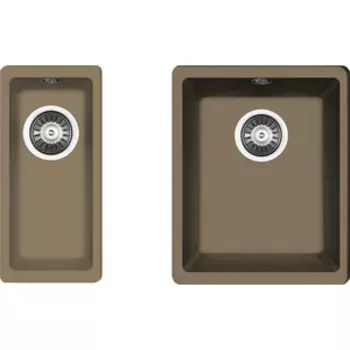 Кухонная мойка Florentina Вега 300/160 капучино Fs (22.305.A0300.306 + 22.300.00160.306)