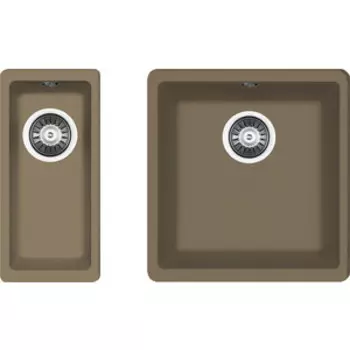 Кухонная мойка Florentina Вега 360/160 капучино Fs (22.310.B0360.306 + 22.300.00160.306)