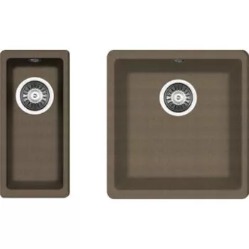 Кухонная мойка Florentina Вега 360/160 коричневый Fg (22.310.B0360.105 + 22.300.00160.105)