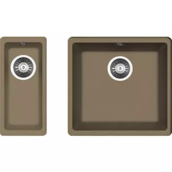 Кухонная мойка Florentina Вега 400/160 капучино FS (22.315.C0400.306 + 22.300.00160.306)