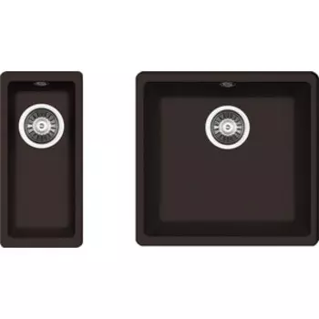 Кухонная мойка Florentina Вега 400/160 мокко Fs (22.315.C0400.303 + 22.300.00160.303)