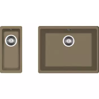 Кухонная мойка Florentina Вега 500/160 капучино Fs (22.320.D0500.306 + 22.300.00160.306)