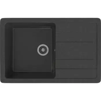 Кухонная мойка Gamma Stone GS-14-08 черный, с сифоном