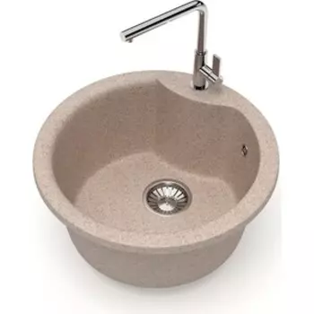 Кухонная мойка Glanz J-002-34 песочная, матовая