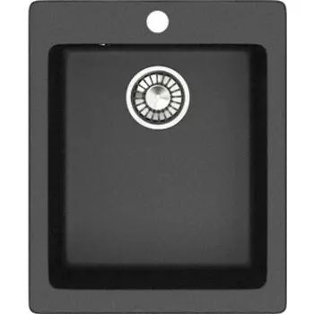 Кухонная мойка Glanz J-008-32 антрацит, матовая, с сифоном