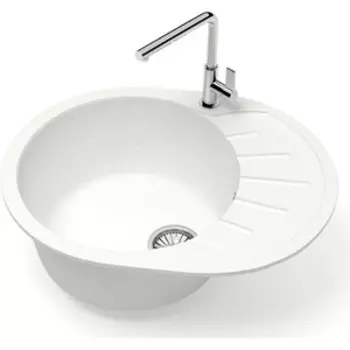 Кухонная мойка Glanz J-010-31 белая, матовая