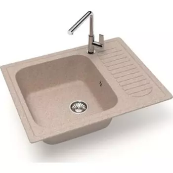 Кухонная мойка Glanz J-015-34 песочная, матовая