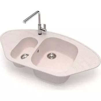 Кухонная мойка Glanz J-023-33 бежевая, матовая