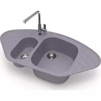 Кухонная мойка Glanz J-023-35 темно-серая, матовая