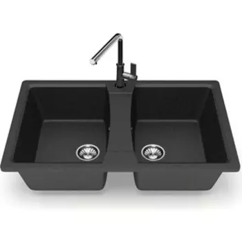 Кухонная мойка Glanz J-026-32 антрацит, матовая