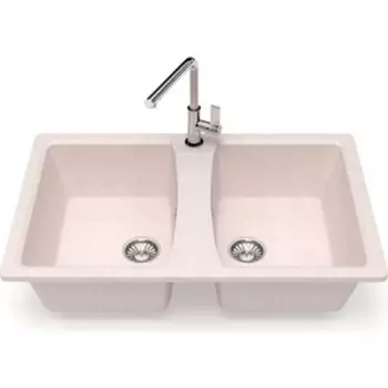 Кухонная мойка Glanz J-026-33 бежевая, матовая