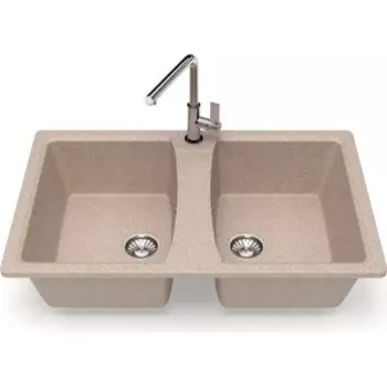 Кухонная мойка Glanz J-026-34 песочная, матовая