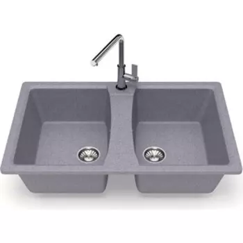 Кухонная мойка Glanz J-026-35 темно-серая, матовая