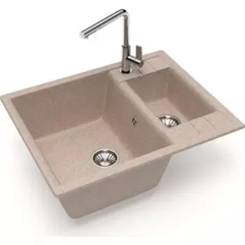 Кухонная мойка Glanz J-190-34 песочная, матовая