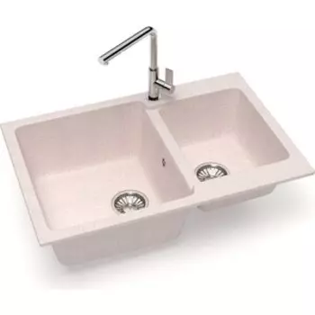 Кухонная мойка Glanz J-191-33 бежевая, матовая