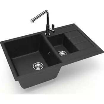 Кухонная мойка Glanz J-210-32 антрацит, матовая