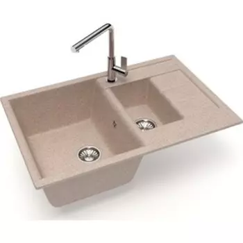 Кухонная мойка Glanz J-210-34 песочная, матовая
