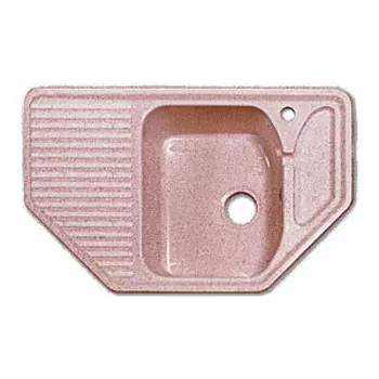 Кухонная мойка GranFest Corner Gf-C800E светло-розовая