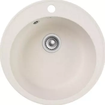 Кухонная мойка GranFest Quarz GF-Z08 с сифоном, белая