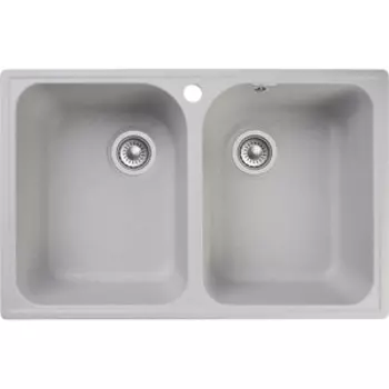 Кухонная мойка GranFest Quarz GF-Z15 с сифоном, серая