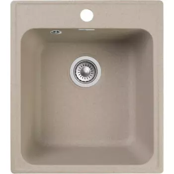 Кухонная мойка GranFest Quarz GF-Z17 с сифоном, песочная