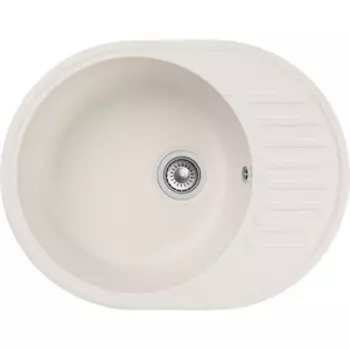 Кухонная мойка GranFest Quarz GF-Z58 с сифоном, белая