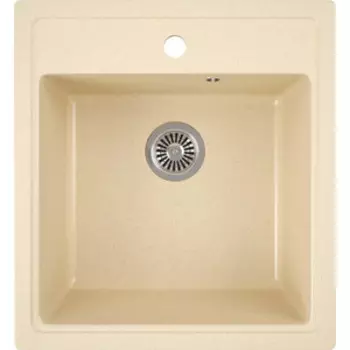 Кухонная мойка GreenStone GRS-01-328 бежевая, с сифоном