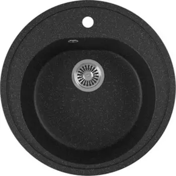 Кухонная мойка GreenStone GRS-08-308 черная, с сифоном