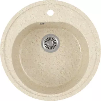 Кухонная мойка GreenStone GRS-08-328 бежевая, с сифоном