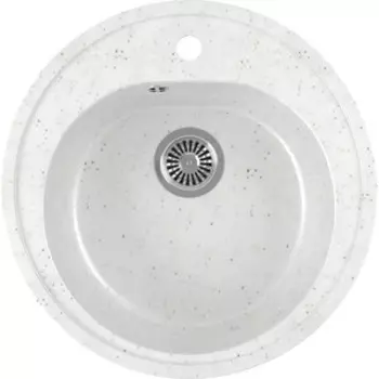 Кухонная мойка GreenStone GRS-08-331 белая, с сифоном