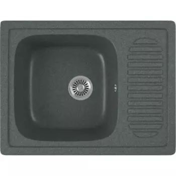 Кухонная мойка GreenStone GRS-13-343 антрацит, с сифоном